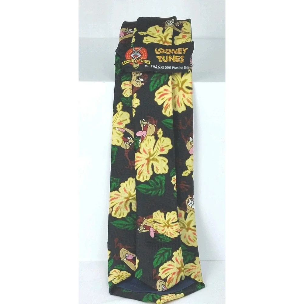 Vintage Looney Tunes‎ Tie 2000 Hawaiian Taz Cartoon Neck Tie Teen 3